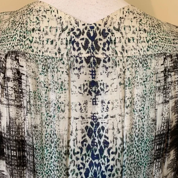 Theyskens' Theory | Dress in Gray White Multicolor Silk High-low Hem - Picture 5 of 11